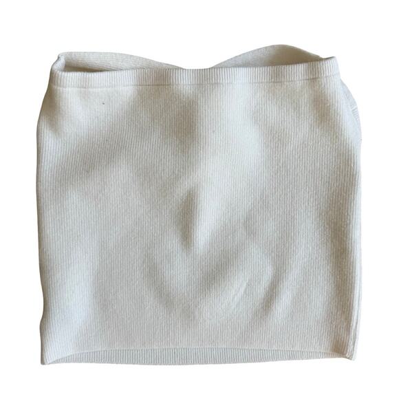 $54 Set of 3 White/Black/Tan Twisted Sweetheart Strapless Tops - S - Picture 4 of 8